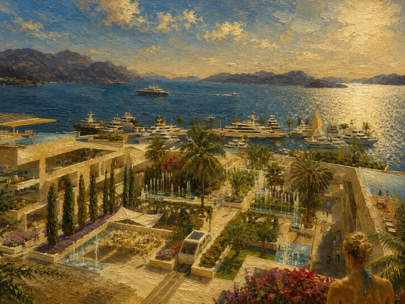 Sunset marina visualization
